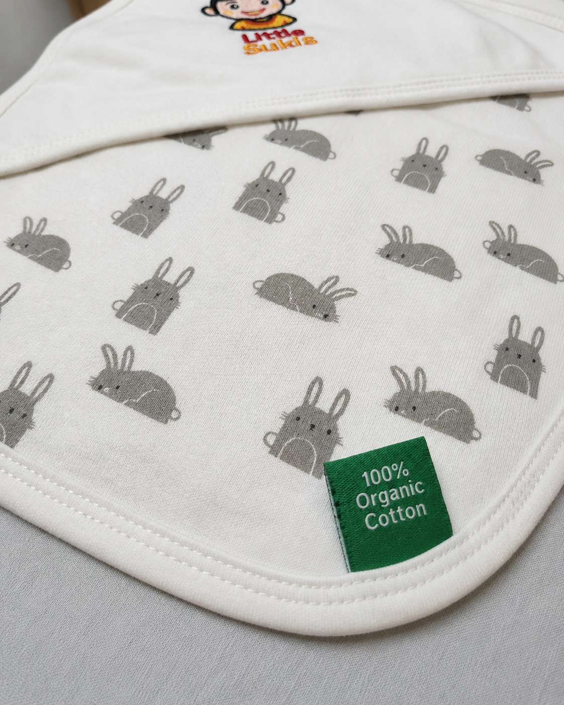 Baby Blanket - White Rabit Print
